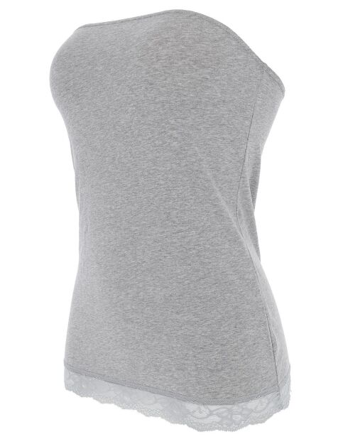 Top Bustier gris chiné