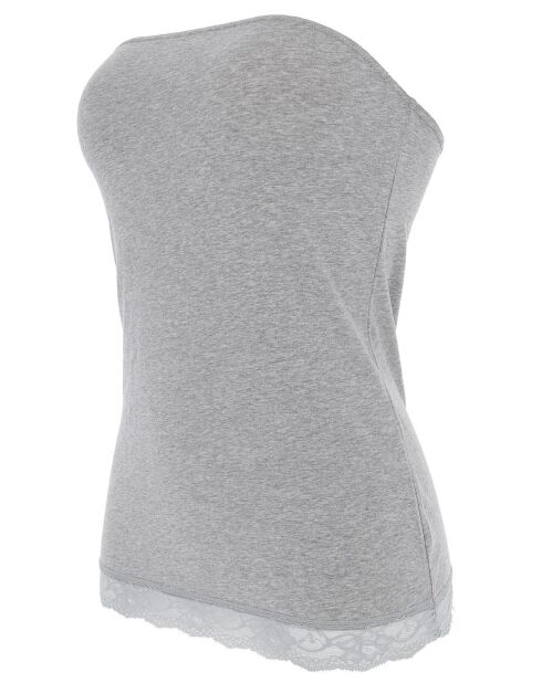 Top Bustier gris chiné