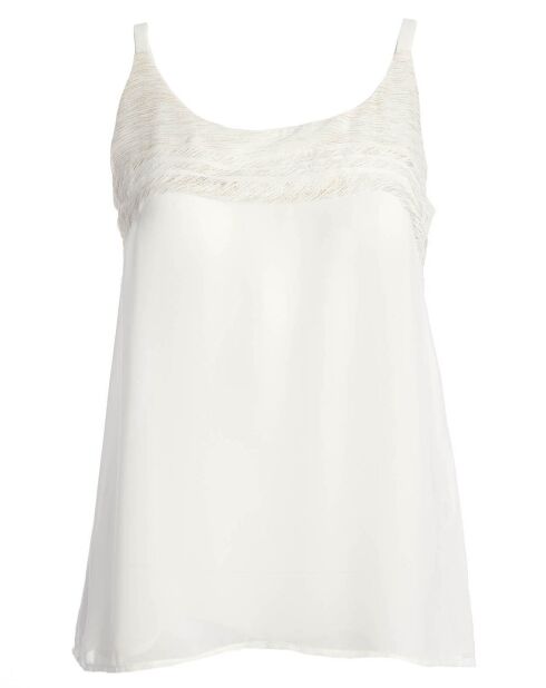 Top Roza blanc cassé