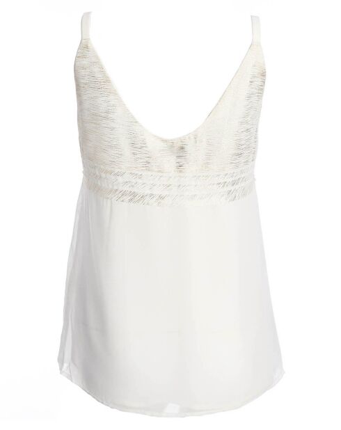 Top Roza blanc cassé