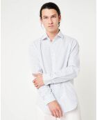 Chemise Regular Fit Pixel blanc/bleu