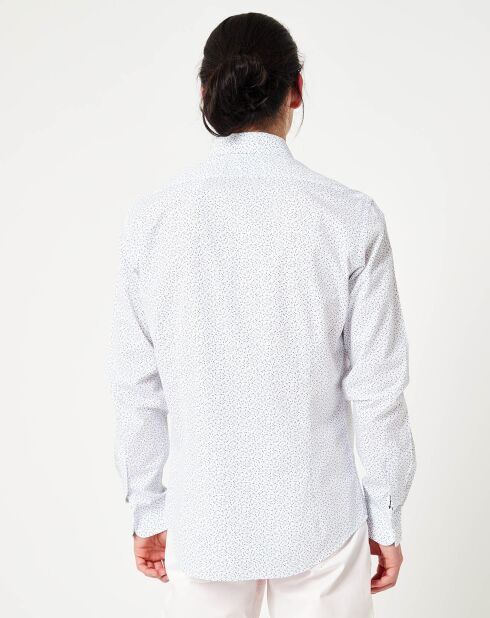 Chemise Regular Fit Pixel blanc/bleu