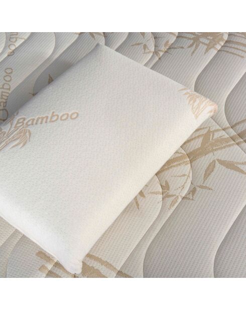 Oreiller à mémoire de forme bio blanc - 40x60 cm