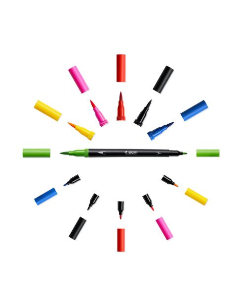 12 BIC Intensity Dual Tip mehrfarbige Stifte mit doppelter Spitze