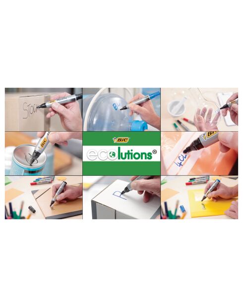 3 Boxen mit 12 schwarzen Permanentmarkern von Marking 2300 ecoLUTIONS