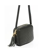 Bottle green Nat leren schoudertas - 20x15x6 cm