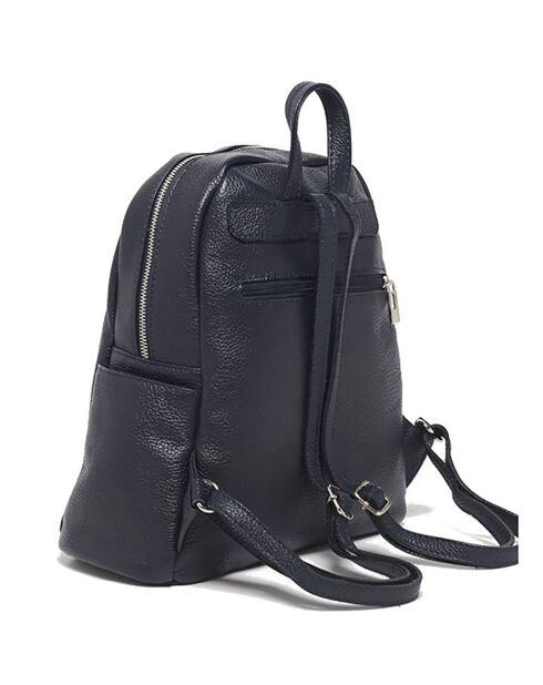 Sac à dos en Cuir Acia marine - 24x31x13cm