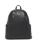Schwarzer Acia-Lederrucksack - 24x31x13cm