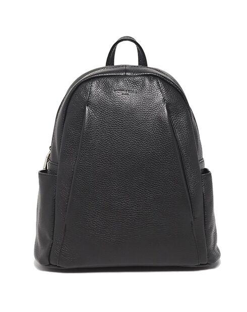 Schwarzer Acia-Lederrucksack - 24x31x13cm