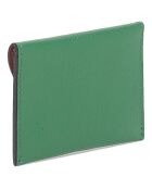 Alina groene leren kaarthouder - 10x8,5 cm
