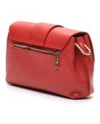 Irine Schultertasche aus dunkelrotem Leder - 30x15x6cm