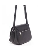 Bolso de hombro June de piel negra - 25x18x11 cm