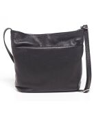 Schwarze Schultertasche Ylena aus Leder - 25x24x8 cm