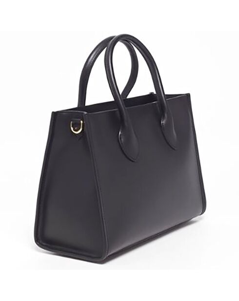 Bolso de piel Ynell negro - 34x24x11 cm