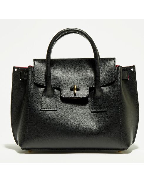 Borsa a mano in pelle nera Jany - 25x19x7 cm