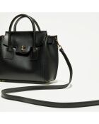 Borsa a mano in pelle nera Jany - 25x19x7 cm