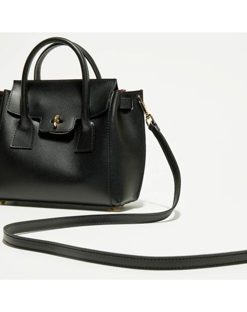 Borsa a mano in pelle nera Jany - 25x19x7 cm