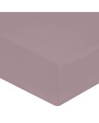 Drap housse 100% Percale de Coton bonnet 40 cm  violet