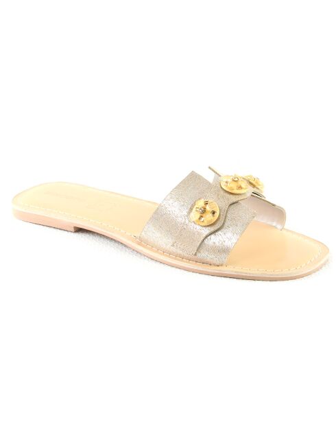 Mules en Cuir Carel nude