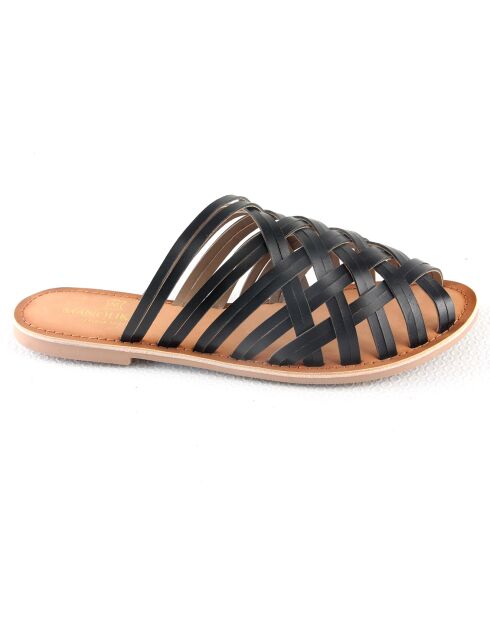 Mules en Cuir Kendra noires