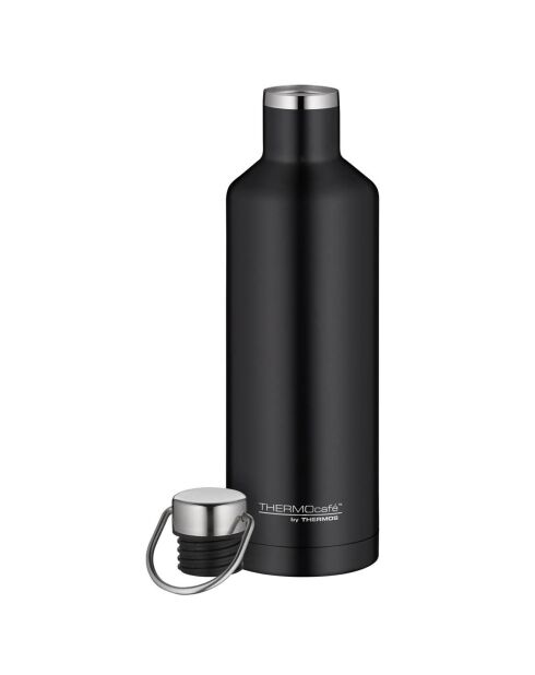 Isolierte schwarze Flasche Traveler - 50 cl