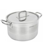 Marmite induction inox avec couvercle grise - D.50 cm