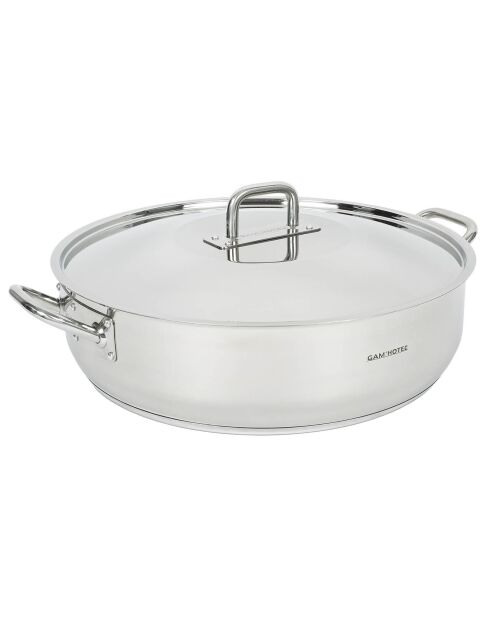 Sautoir induction inox avec couvercle gris - D.42 cm