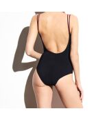 Maillot de Bain 1 pièce Aurele noir/bordeaux