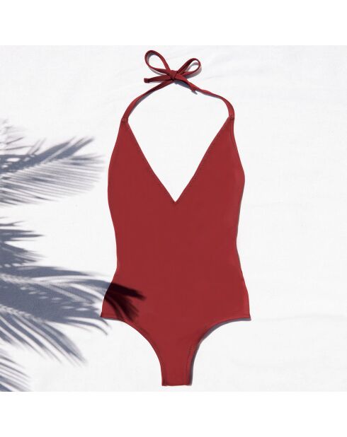 Maillot de Bain 1 pièce Beach bordeaux