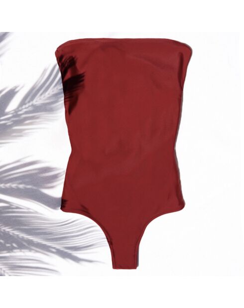 Maillot de Bain 1 pièce bustier Carole bordeaux
