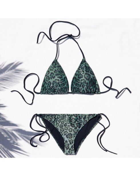 Maillot de Bain 2 pièces Marie léopard/kaki