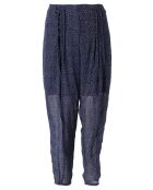 Pantalon Sylvie à pois bleu marine