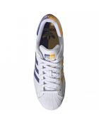 Baskets en Cuir Bicolore Superstar blanc/violet/jaune