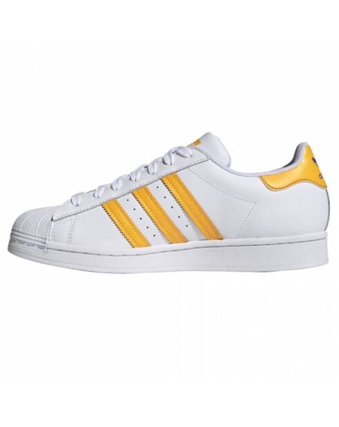 Baskets en Cuir Bicolore Superstar blanc/violet/jaune