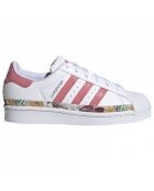 Baskets Superstar Gs blanc/rose