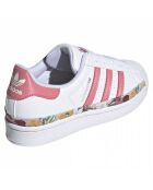 Baskets Superstar Gs blanc/rose