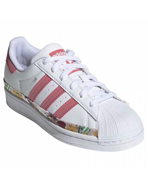 Baskets Superstar Gs blanc/rose