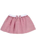 Jupe Ruby en Coton blanc/rouge