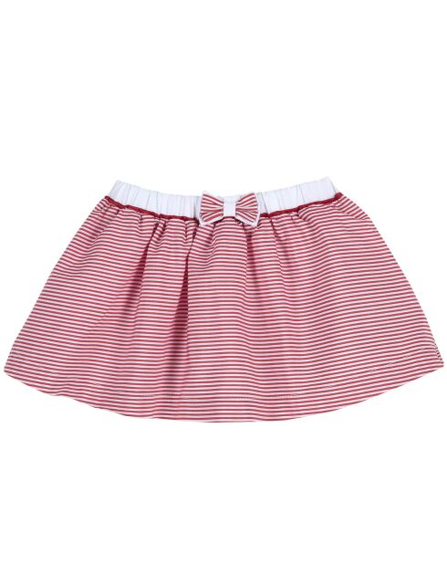 Jupe Ruby en Coton blanc/rouge