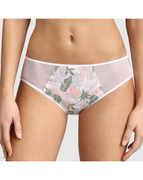 Culotte Generous en Coton bio blanc/rose/vert