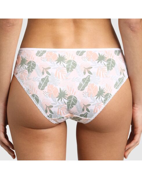 Culotte Generous en Coton bio blanc/rose/vert