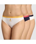 3 Culottes Les Pockets Dolce Vita blanc/bleu/jaune