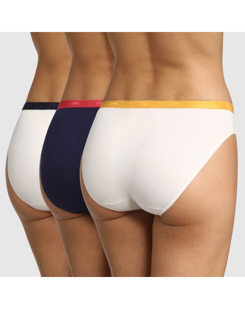 3 Culottes Les Pockets Dolce Vita blanc/bleu/jaune
