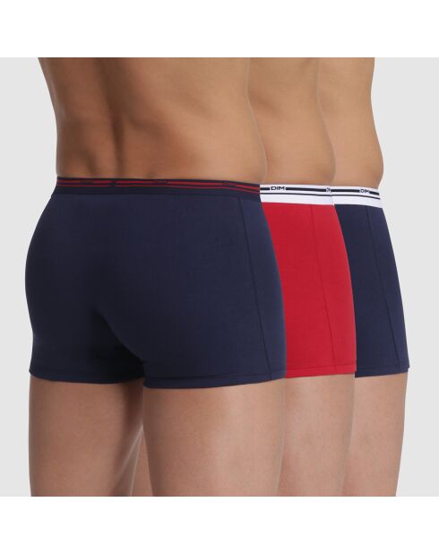 3 Boxers Classic Colors denim/rouge