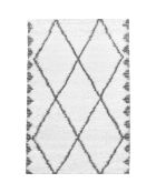 Tapis Payidar blanc/gris