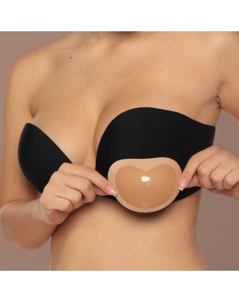 medias almohadillas adhesivas push-up de color beige