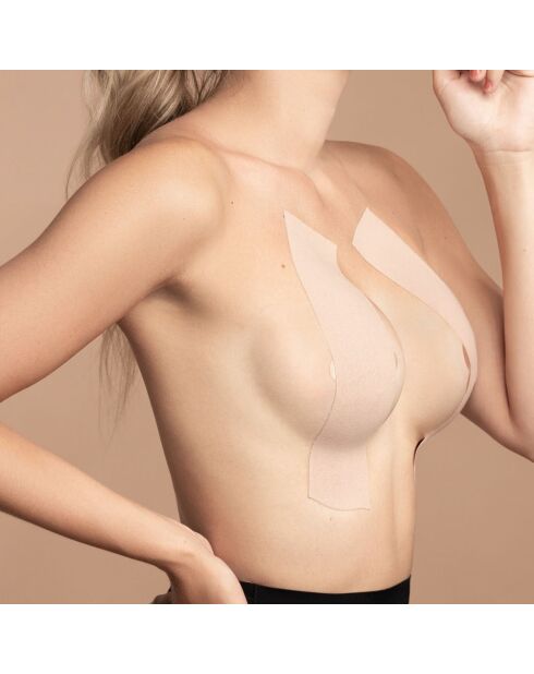 Rouleau Adhésif 5m & 6 Cache-Tétons satinés beiges