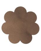 Fundas para pezones de satén marrón oscuro de 5 m y 6