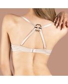 3 clips para correa de sujetador beige/negro/blanco