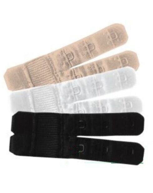 3 extensores de espalda para sujetadores, 2 ganchos, beige/negro/blanco